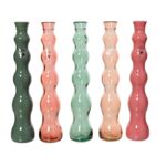 Wazon ze szkła z recyklingu 32 cm różne kolory 1 szt.