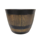 Donica plastikowa YVETTE WHISKY BARREL śr. 38 cm brązowa