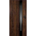 Drzwi zewnętrzne S68 Wezuwiusz Inox Orzech 90L Shadow/Black O.K.DOORS