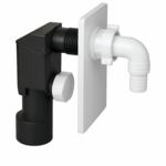 Syfon pralkowy podtynkowy PP biały, odejście fi 40