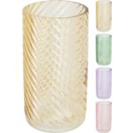 Wazon szklany 10 x 18,7 cm różne kolory 1 szt.