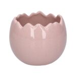 Osłonka ceramiczna skorupka 9 x 8 cm różowa