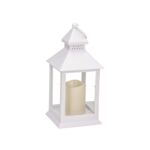 Lampion LED 11 x 12 x 23 cm biały WZ3