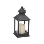 Lampion LED 11 x 12 x 23 cm czarny WZ3