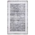 Dywan drukowany Kioto mikrofibra 80 x 140 cm szary