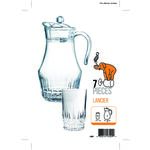 Komplet do napojów Lancier 7 elementów transparentny
