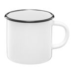 Kubek prosty 11 cm 1 l kremowy Emalia Olkusz