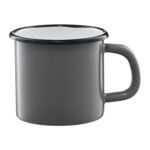 Kubek prosty 12 cm 1 l szary Emalia Olkusz