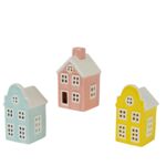 Dekoracja ceramiczna domek mix kolorów