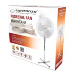 Wentylator podłogowy 40 cm 50 W biały Esperanza