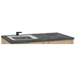 Blat kuchenny F100 100,2 x 60 x 2,5 cm beton czarny Deftrans
