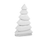 Figurka ceramiczna choinka 18 cm biała
