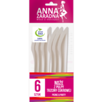Noże z pulpy trzciny cukrowej 6 sztuk ANNA ZARADNA
