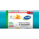 Worki na śmieci uszy 35 l turkusowe 30 sztuk