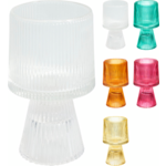 Szklany lampion na tealight 13 cm mix kolorów