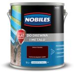 Farba ftalowa Do Drewna i Metalu Ftalonal Brązowy Ciemny 5 l Nobiles