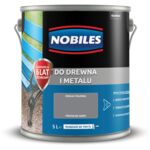 Farba ftalowa Do Drewna i Metalu Ftalonal Szary 5 l Nobiles