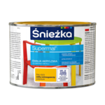 Farba emaliowa Supermal akrylowy RAL1023 Żółty Ostrzegawczy półpołysk 0,4 l Śnieżka
