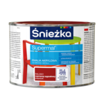 Farba emaliowa Supermal akrylowy RAL3001 Czerwony Sygnałowy półpołysk 0,4 l Śnieżka