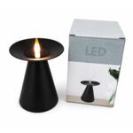 Lampka LED 13 x 8 cm czarna