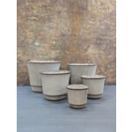 Donica metalowa MAIDSON POT śr. 20 cm wys. 17 cm beżowy