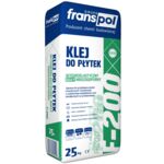 Klej do płytek F- 200 wysokoelastyczny biały C2TE 25 kg Franspol