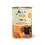 NEKKO karma mokra dla psa junior indyk/marchewka/siemię 6x400 g