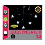 Kurtyna gwiazdki 14 LED zimny biały bateria Bulinex