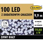 Lampki choinkowe led 100 l zasilacz z dodatkowym gniazdem BULINEX