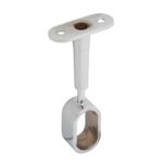 Uchwyt dystansowy z regulacją do rury owalnej 30 x 15 przelotowy chrom