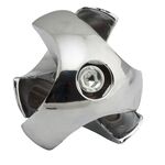 Złącze trzykierunkowe lewe Ø25 chrom