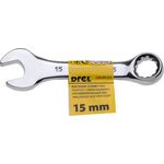 Klucz płasko-oczkowy 15 mm krótki Drel