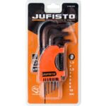 Klucz sześciokątny S2 15-10 mm zestaw 9 sztuk Jufisto