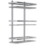 Półka SATINA prosta III srebrna