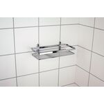 Półka SATINA I prosta krótka chrom 25 x 12 x 8 cm