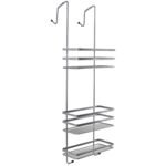 Półka SATINA 25 x 12 x 79 cm na kabinę srebrna