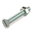 Śruba maszynowa M3 x 10 mm, łeb płaski ocynk suki