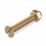 Śruba maszynowa M5 x 20 mm, łeb płaski mosiądz suki