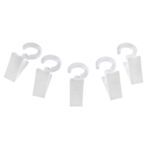 Klamerka z haczykiem biała - 20 sztuk