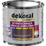 Wodorozcieńczalna emalia akrylowa Akrylux brązowo-mahoniowy 0,5 l