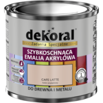 Wodorozcieńczalna emalia akrylowa Akrylux cafe latte 0,5 l