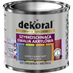 Wodorozcieńczalna emalia akrylowa Akrylux szary ciemny Mat 0,5 l