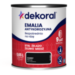 Emalia antykorozyjna Bezpośrednio na rdzę Czarny półmat 0,65 l Dekoral