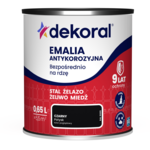 Emalia antykorozyjna Bezpośrednio na rdzę Czarny połysk 0,65 l Dekoral
