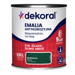 Emalia antykorozyjna Bezpośrednio na rdzę Zieleń mchu połysk 0,65 l Dekoral