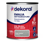 Emalia antykorozyjna Bezpośrednio na rdzę Szaro-srebrny młotkowy 0,65 l Dekoral