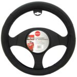 Pokrowiec kierownicy DeLuxe skóra czarny 4Car