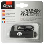 Wtyczka zapalniczki z przewodem 4Car