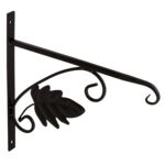 Uchwyt kwietnika liść UK2 czarny VELANO