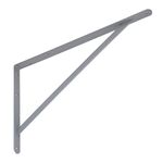 Wspornik stalowy wzmocniony płaskownikiem WSWP 500 malowany szary VELANO
